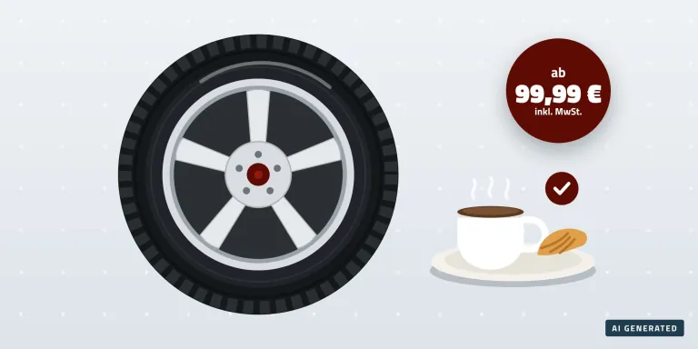 Illustration Winterrad und Frühstück, Räderwechsel-Tage Auto Koch Eschweiler